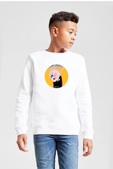 Meovv Meow Beyaz Çocuk 2ip Sweatshirt ürün görseli 1