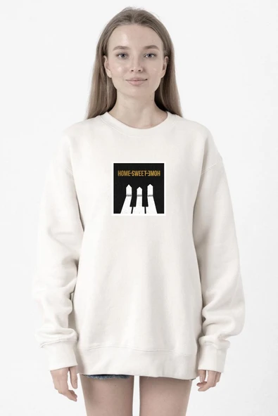 G-Dragon Home Sweet Home Beyaz Kadın 2ip Sweatshirt ürün görseli 1