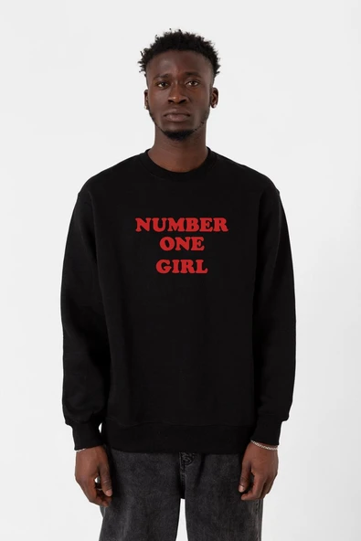 Rose Number One Girl Siyah Erkek 2ip Sweatshirt ürün görseli 1