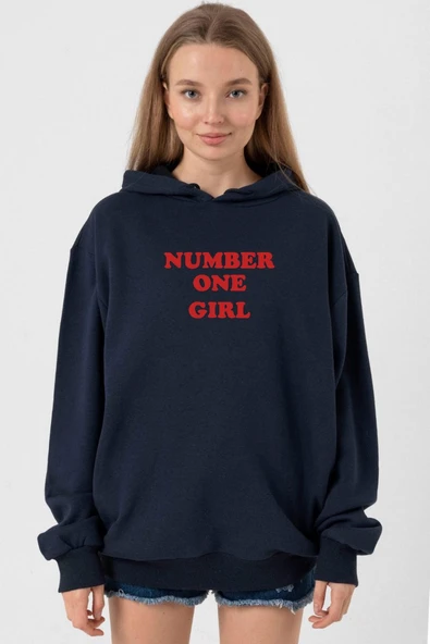 Rose Number One Girl Lacivert Kadın 3ip Kapşonlu ürün görseli 1