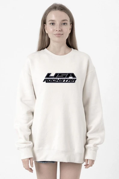 Lisa Rockstar Beyaz Kadın 2ip Sweatshirt ürün görseli 1