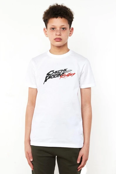 Stray Kids Chk Chk Boom Beyaz Çocuk Bisikletyaka Tshirt ürün görseli 1