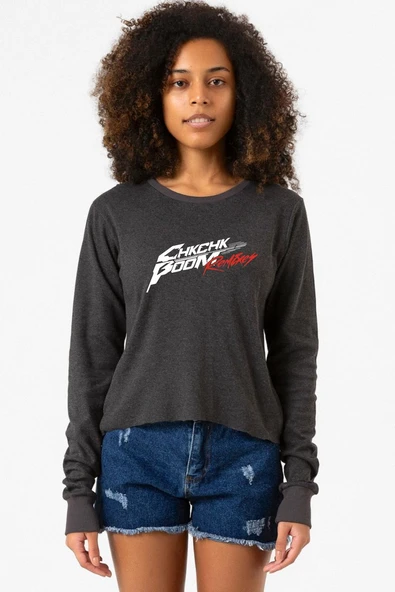 Stray Kids Chk Chk Boom Füme Ekstra Uzunkol Sweatshirt ürün görseli 1