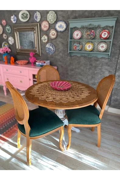 Massa Design Tiber Baba Ayaklı Masif Masa - Resim 3