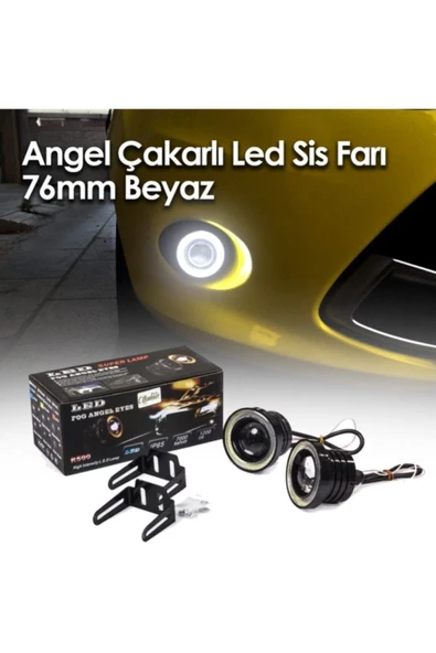 Angel Led Lamba Mercek Gündüz Sis Farı 76 Mm Beyaz ürün görseli 1