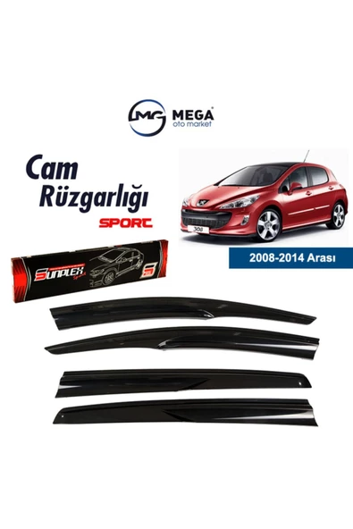 Cam Rüzgarlığı Peugeot 308/ Peugeot 307 2008-2014 Arası Mugen Tip Cam Rüzgarlık ürün görseli 1