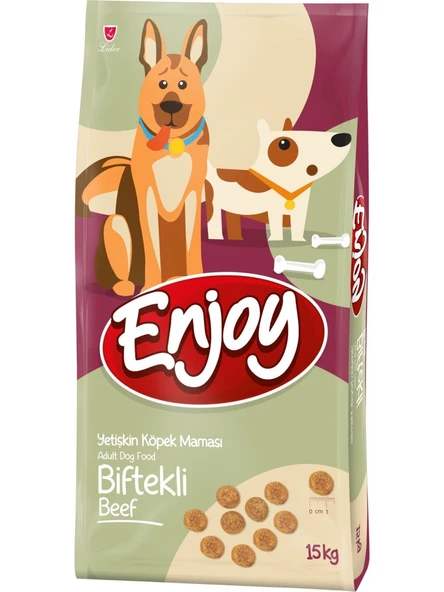 Enjoy Biftekli Yetişkin Köpek Maması 15 KG ürün görseli 1