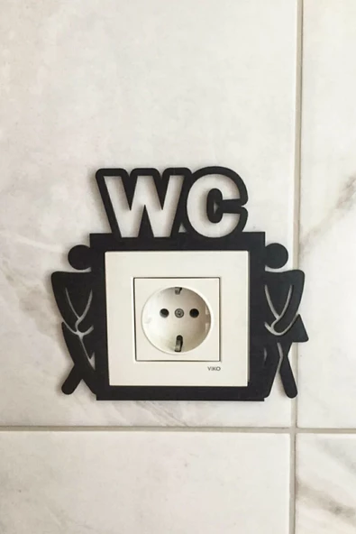 Kuzeylina WC Tuvalet Dekoratif Priz Çerçevesi - Ahşap MDF ürün görseli 1