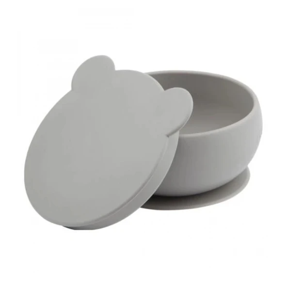 Oioi Silikon Kapaklı Kase Powder Grey - Resim 2