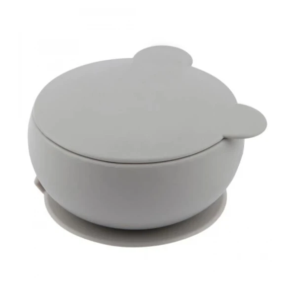 Oioi Silikon Kapaklı Kase Powder Grey ürün görseli 1