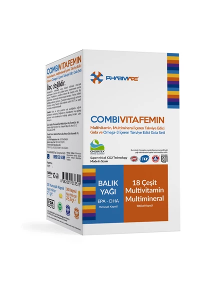 pharmare COMBIVITAFEMIN 30 KAPSUL ürün görseli 1