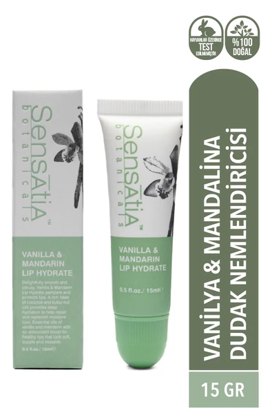 Sensatia Botanicals Vanilya Ve Mandalina Dudak Nemlendirici 15ml ürün görseli 1