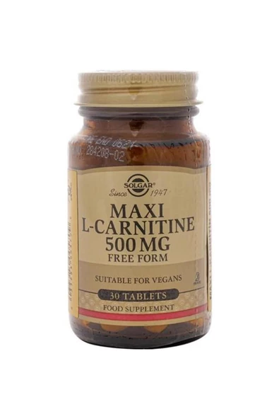 Solgar Maxi L-carnitine 500 Mg 30 Tablet ürün görseli 1