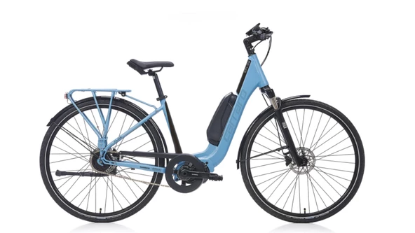 Carraro E-Flow HD Fren Otomatik Vites 28 Jant Elektrikli Şehir Bisikleti Mat Mavi Siyah 45 Kadro ürün görseli 1