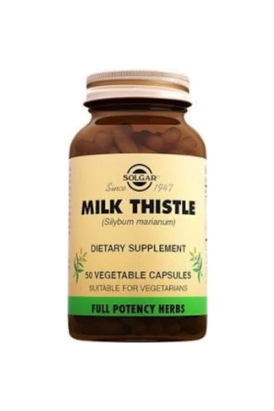 Solgar Milk Thistle 100 Mg 50 Kapsül ürün görseli 1