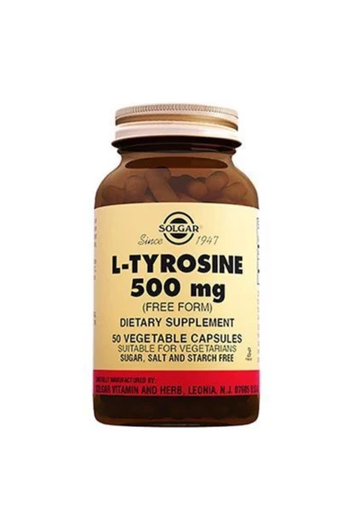 Solgar L-tyrosine 500 Mg 50 Kapsül ürün görseli 1