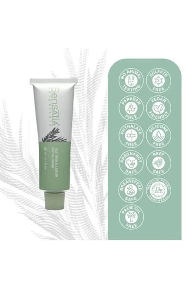 Sensatia Botanicals Tea Tree & Lemon Facial Mask 60ml ürün görseli 1