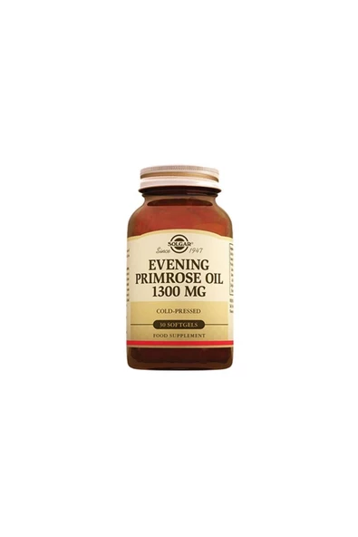 Solgar Evening Primrose Oil (ÇUHA) 1300 Mg 30 Kapsül ürün görseli 1