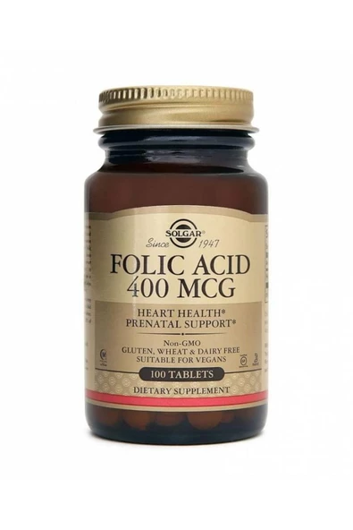 Solgar Folic Acid Folacin 400 Mg 100 Tablet ürün görseli 1