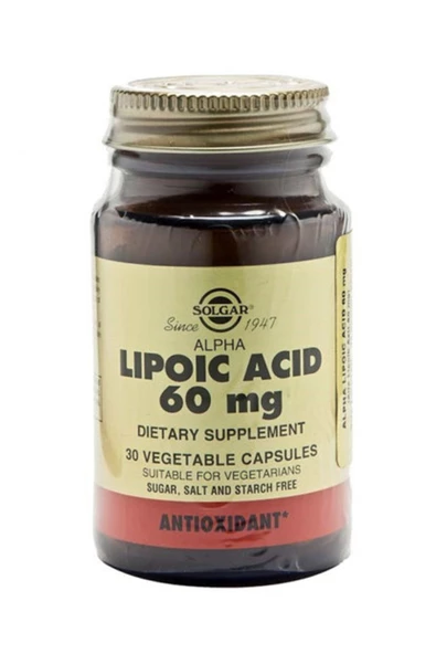 Solgar Alpha Lipo Acid 60 Mg 30 Kapsül ürün görseli 1