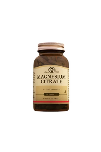 Solgar Magnesium Citrate 200 Mg 60 Tablet Mineral ürün görseli 1