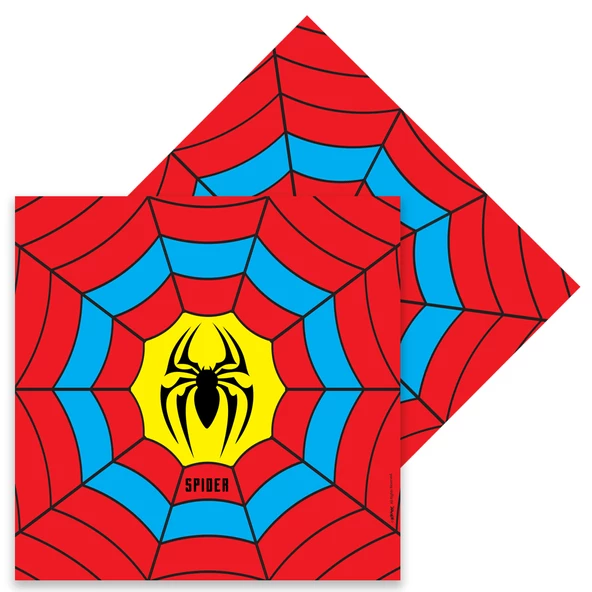 Spider Örümcek Baskılı Peçete 16 lı ürün görseli 1