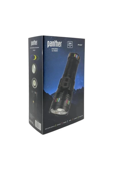 Panther Usb Sarjlı Fonksiyonlu El Feneri 4117 ürün görseli 1