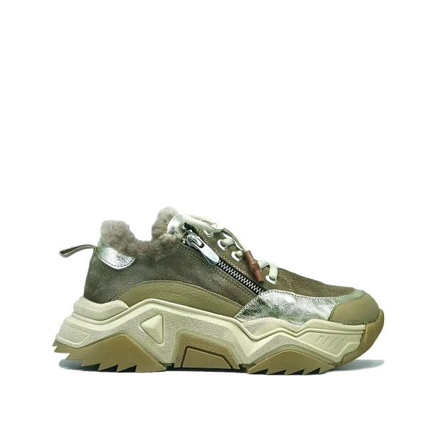 Janestt Kadın Hakiki Deri Kürklü Sneaker 138-2020 ürün görseli 1