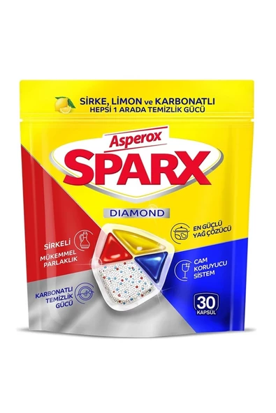 ASPEROX Sparx Bulaşık Makinesi Kapsülü 30 Yıkama ürün görseli 1