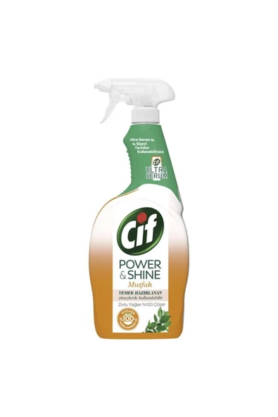 Cif Power Shine Sprey Temizleyici Mutfak Yağ Çözücü 750 ml 1 Adet ürün görseli 1