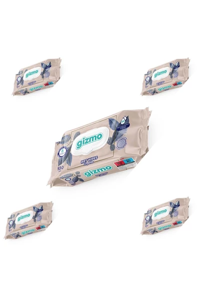 GİZMO ISLAK MENDİL 100LÜ 5 PAKET ürün görseli 1