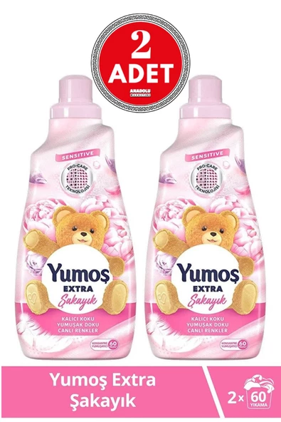 Yumoş Extra Konsantre Çamaşır Yumuşatıcısı Şakayık 1440ml 2 Adet ürün görseli 1