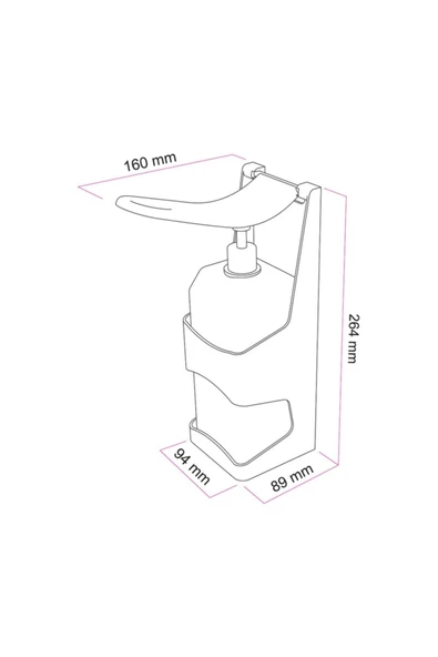 Flosoft El Dezenfektan Aparatı (1000 ML) - Resim 2