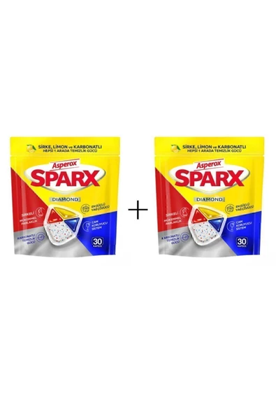 ASPEROX Sparx Bulaşık Makinesi Kapsülü 30 Yıkama X 2 Adet ürün görseli 1