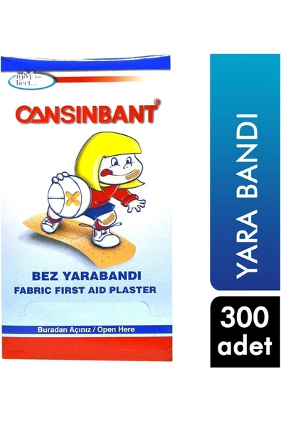 CANSIN BANT Cansınbant Bez Yarabandı 300 Adet 8699721111038 Kategori: Yara Bandı ürün görseli 1