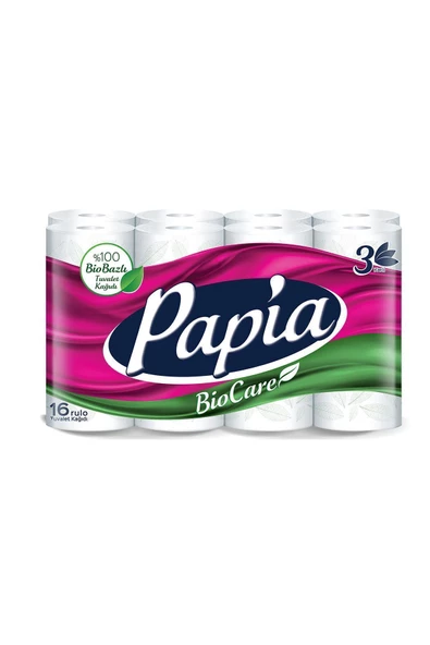 Papia 16'lı Tuvalet kağıdı Bio Care ürün görseli 1