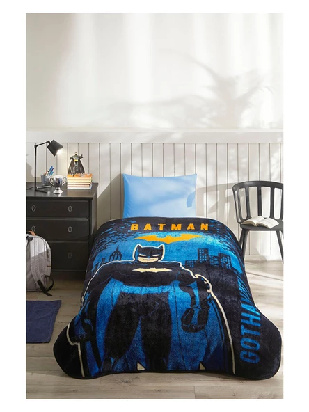 Özdilek Batman Gotham Lisanslı Tek Kişilik Çocuk Battaniyesi 155x215 Cm 1750 ürün görseli 1