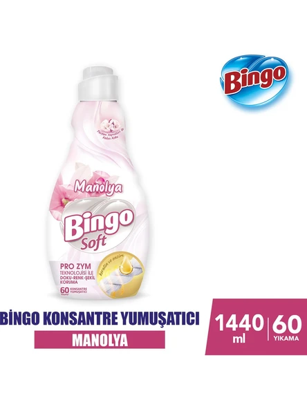 Bingo Soft Konsantre Çamaşır Yumuşatıcısı Manolya 1440 ml ürün görseli 1
