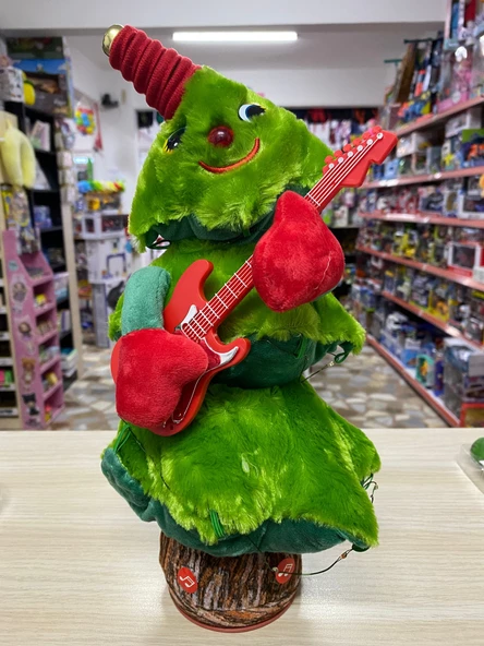 Şarkı Söyleyen Dans Eden Peluş Yılbaşı Ağacı Gitar Çalan (USB Lİ) ürün görseli 1