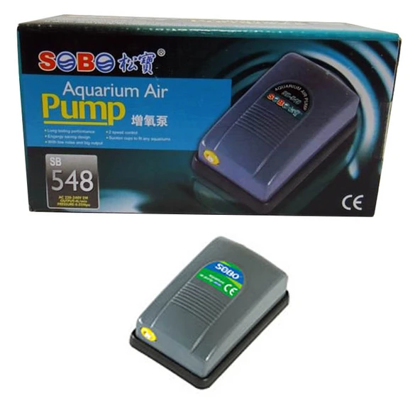 Sobo SB-548 Tek Çıkışlı Akvaryum Hava Motoru 3,5L/Dak  3 W ürün görseli 1