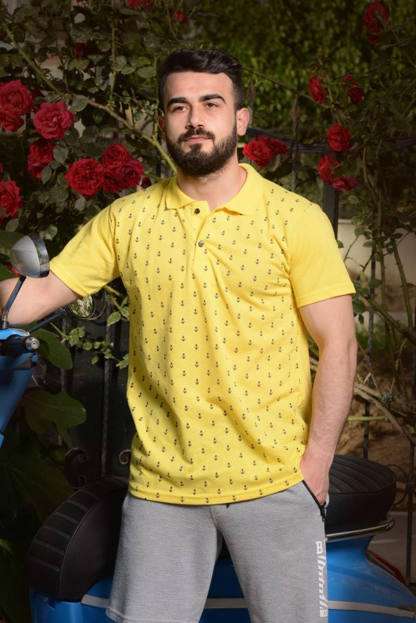 Erkek Sarı Normal Kesim Çapa Model Polo Yaka 21EPLYCAPA ürün görseli 1