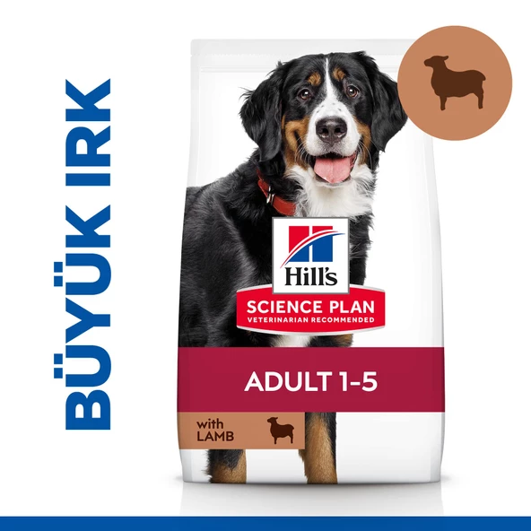 Hill's SCIENCE PLAN Yetişkin Büyük Irk Kuzulu ve Pirinçli Köpek Maması 12 kg + 2 kg ürün görseli 1