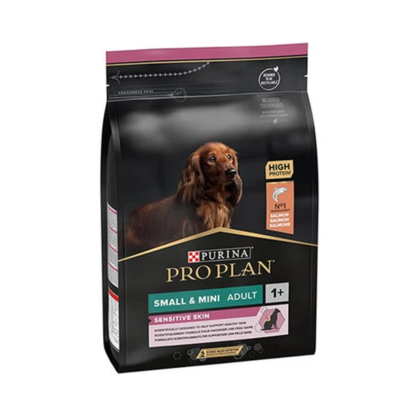 Pro Plan Sensitive Skin Somonlu Küçük Irk Yetişkin Köpek Maması 3 kg ürün görseli 1