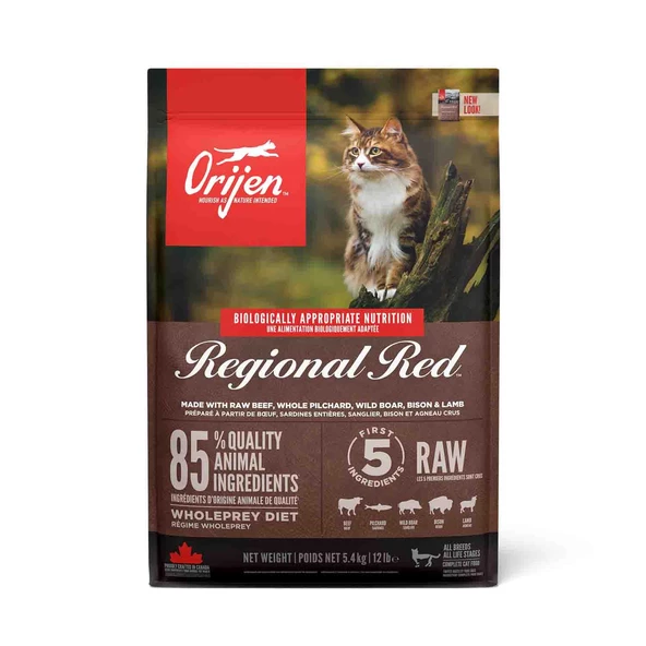 Orijen Regional Red Tahılsız Yetişkin Kedi Maması 5,4 kg ürün görseli 1