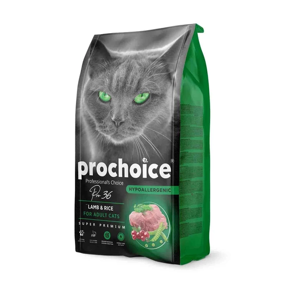 Prochoice Pro 36 Kuzulu ve Pirinçli Yetişkin Kedi Maması 2 kg ürün görseli 1