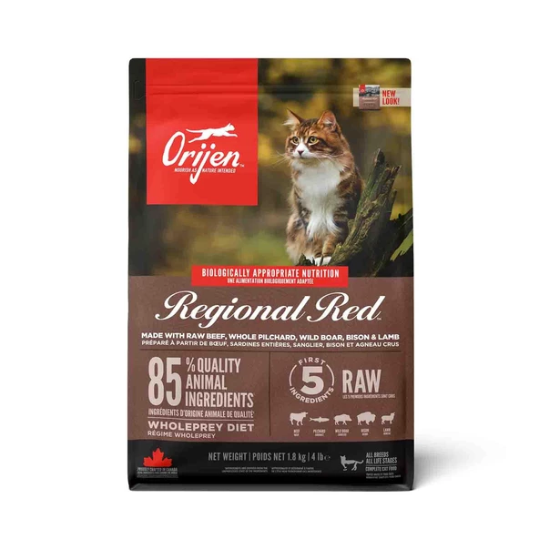 Orijen Regional Red Tahılsız Yetişkin Kedi Maması 1,8 kg ürün görseli 1