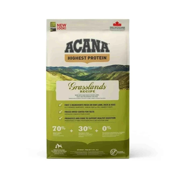 Acana Grasslands Kuzulu Ördekli ve Balıklı Tahılsız Yetişkin Köpek Maması 11,4 kg ürün görseli 1