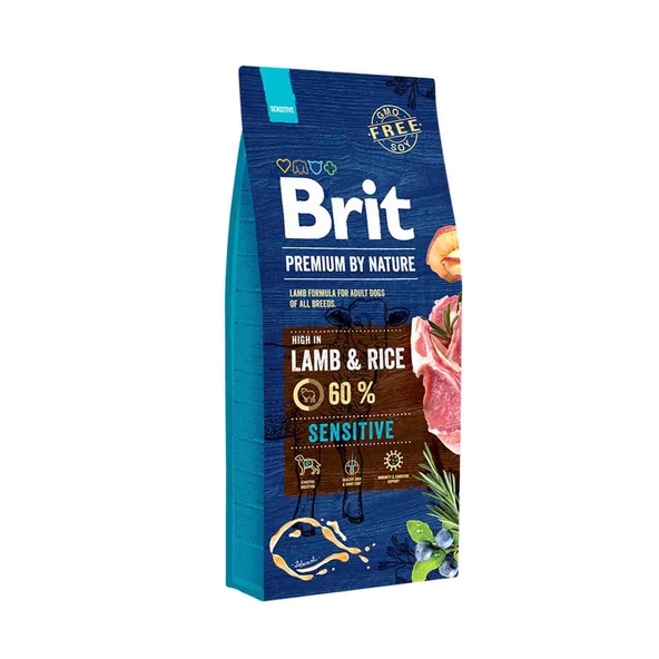 Brit Premium By Nature Sensitive Kuzu Etli Pirinçli Yetişkin Köpek Maması 15 kg ürün görseli 1