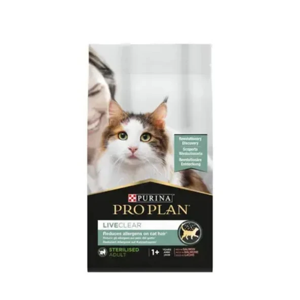 Pro Plan LiveClear Somonlu Kısırlaştırılmış Yetişkin Kedi Maması 1,4 kg ürün görseli 1