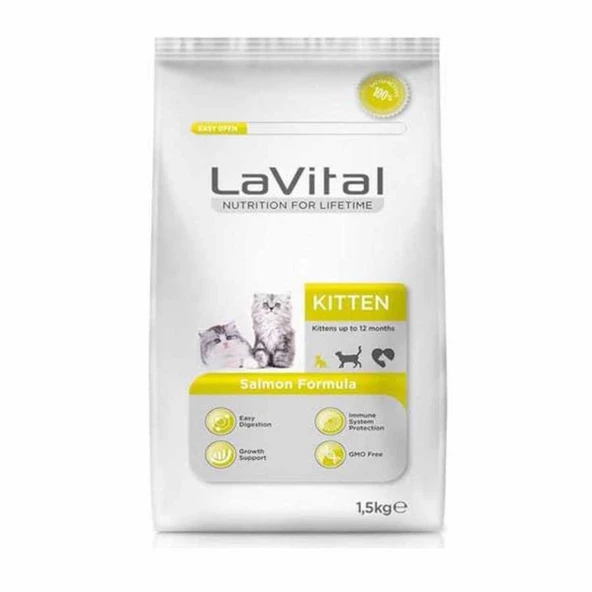 LaVital Kitten Somonlu Yavru Kedi Maması 1,5 kg ürün görseli 1